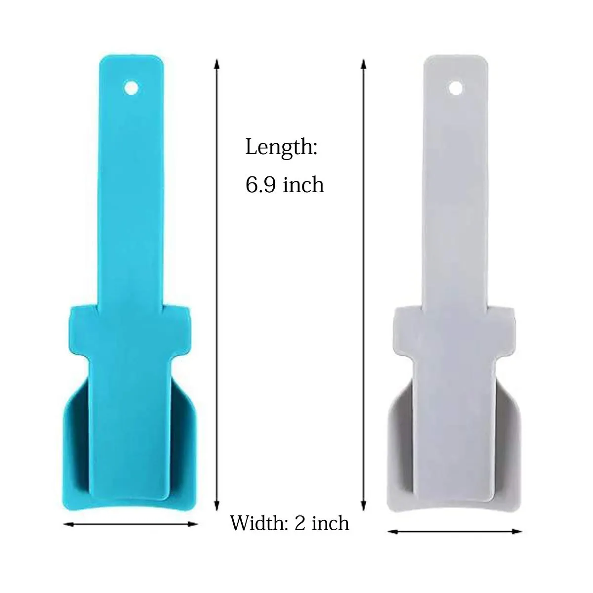 8 Packs Portable Lazy Shoes Helper Shoe Wear Helper Shoe Lifting Helper for Men Women Kids, Sock Slider Handled Shoe Horn for Seniors, Elderly, Disabled, Fits All Shoes, Blue and Grey