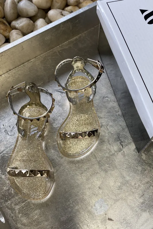 Aria Kid's Light Gold Sandal