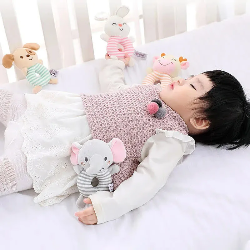 Baby Plush Cartoon Animals Rattle Toys
