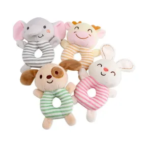 Baby Plush Cartoon Animals Rattle Toys
