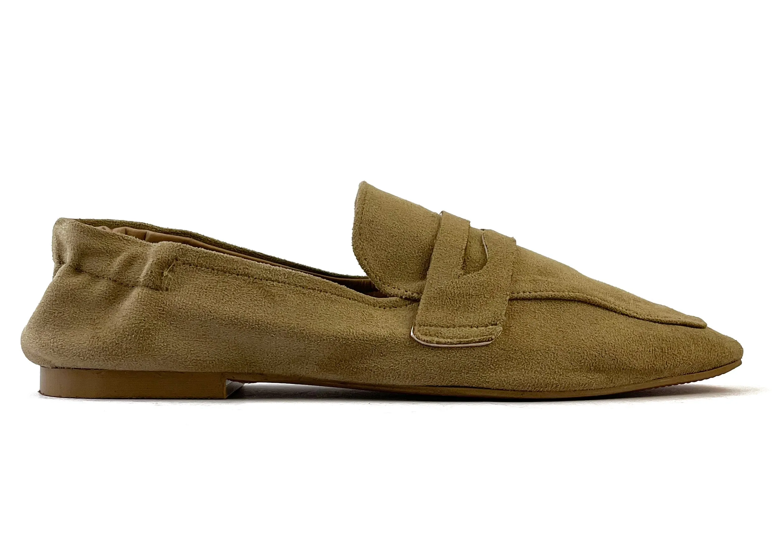 Beige French Back-Band Loafers