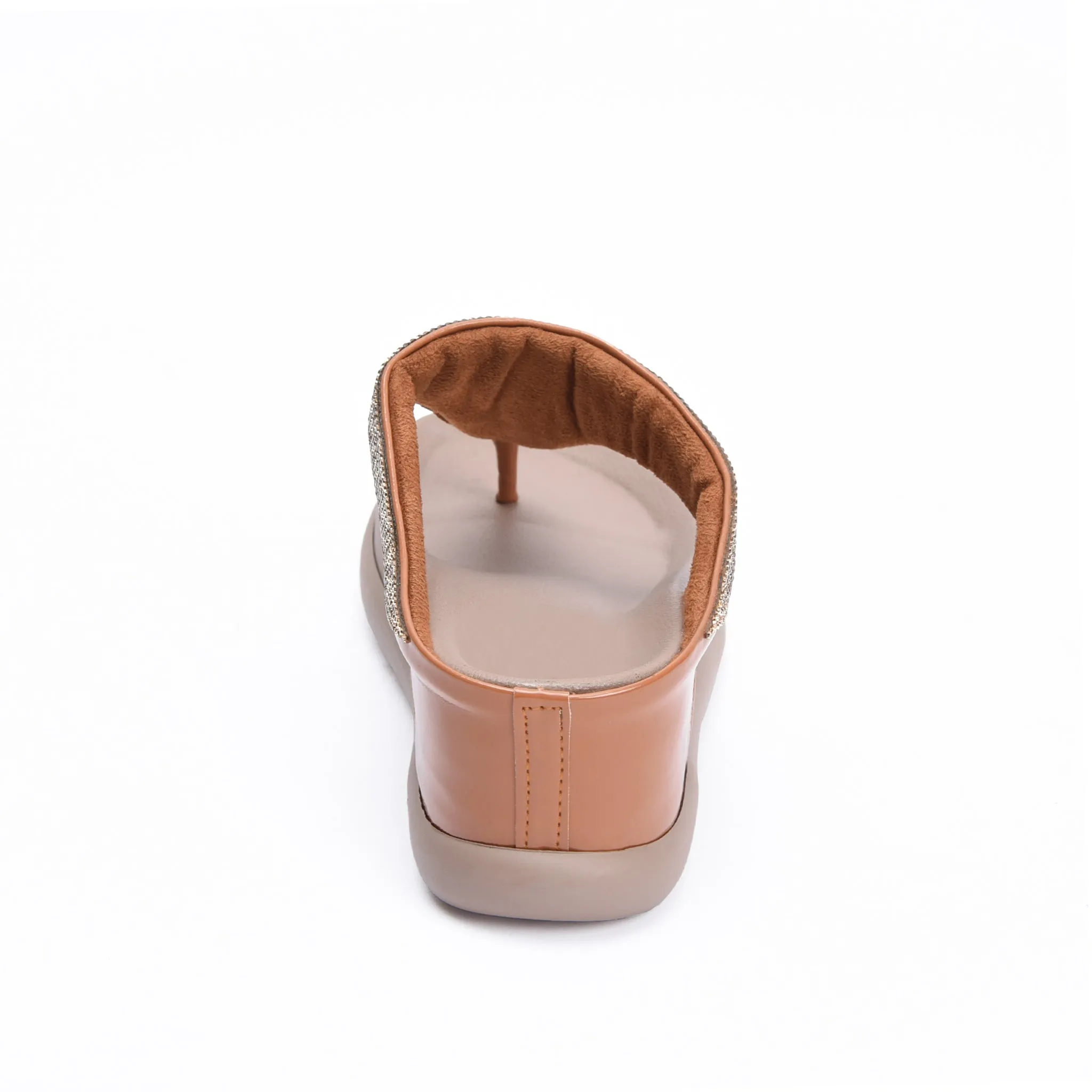 Chic Beige Comfort Wedge Slippers | 734R-B
