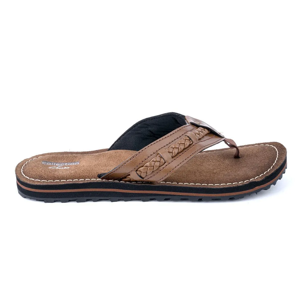 Clarks Flipflops Casual Sandals Leather Brown Colour For Men