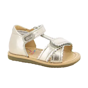 Crisscross Velcro Sandal - Light Bronze