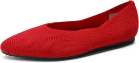 DREAM PAIRS Pointed Toe Flats for Women, Comfortable Dressy Knit Ballet Flats with Arch Support, Women's Dress Shoes for Work Office Business Casual Travel
