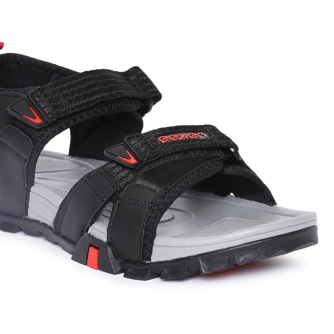 Eeken ESDGO4504 Black Stylish Lightweight Dailywear Sports Sandals For Men