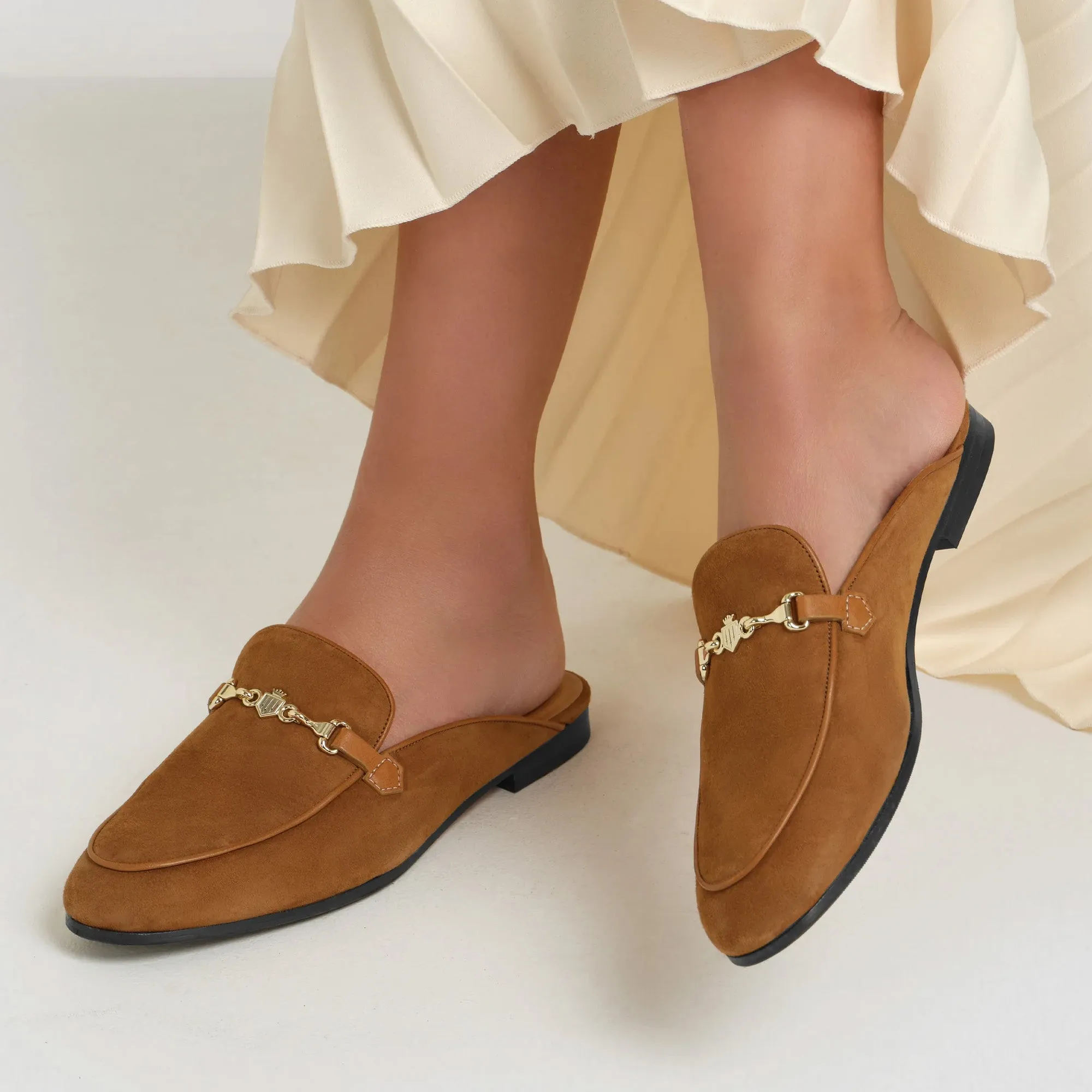 Fairfax & Favor Ladies Tuddenham Mule - Tan