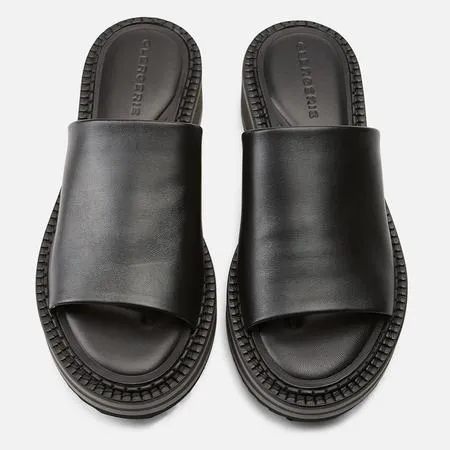 Fast 6 Black Leather Slide