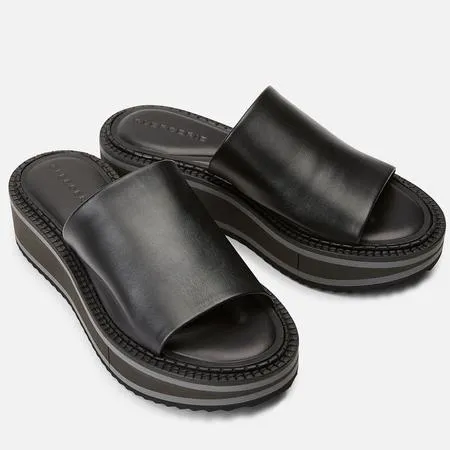 Fast 6 Black Leather Slide