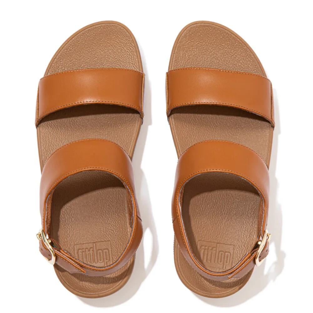 FitFlop Lulu Leather Back-Strap Sandals Light Tan