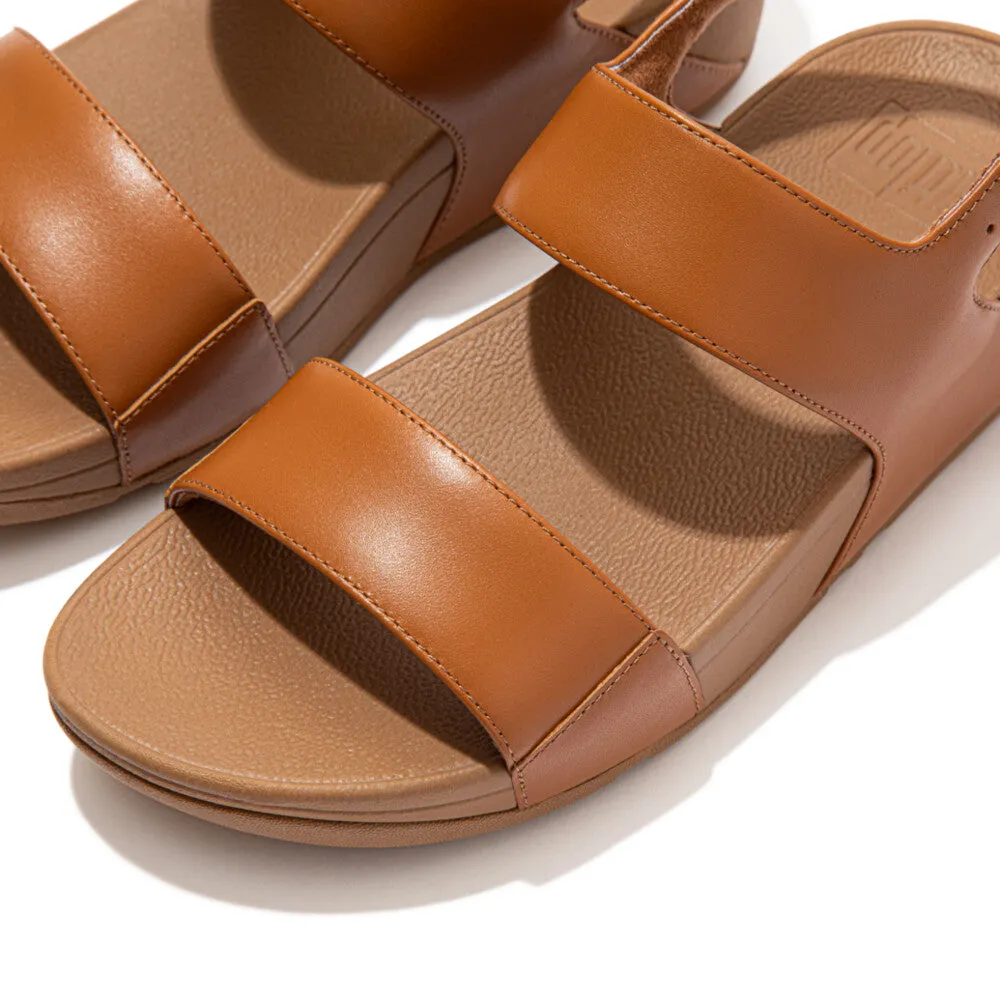 FitFlop Lulu Leather Back-Strap Sandals Light Tan