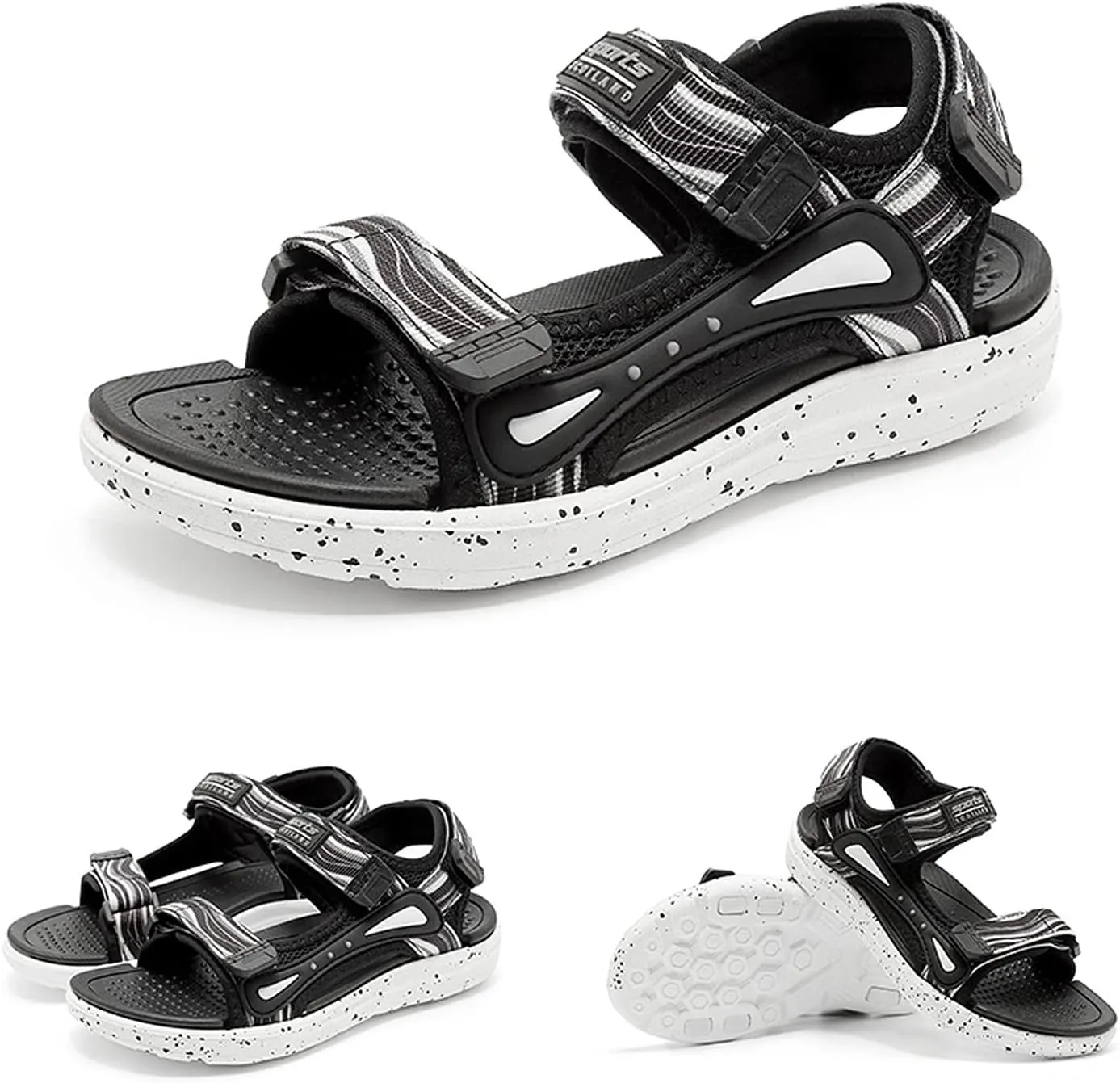 FLIOZY Kids Adjustable Straps Summer Sandals Boys Light-Weight Open Toe Sport Sandals Youth Outdoor Water Sandal