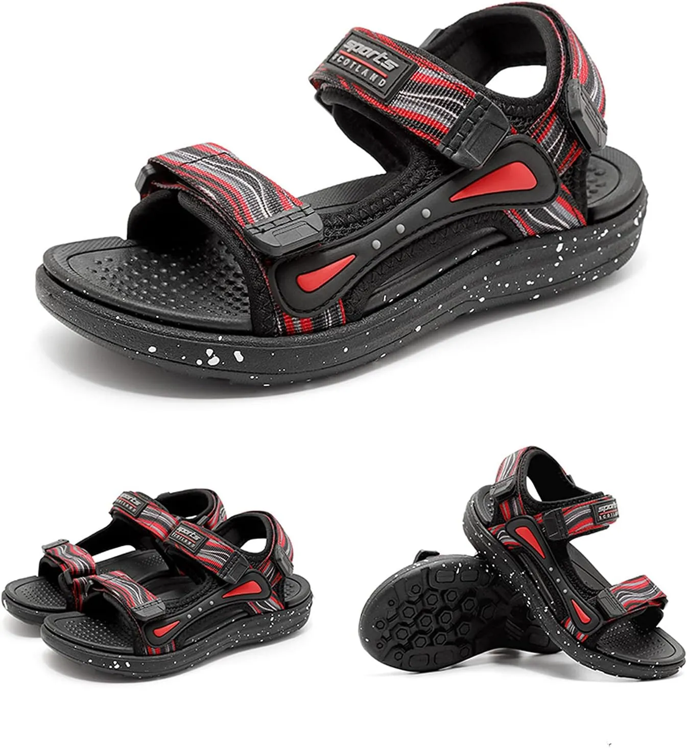 FLIOZY Kids Adjustable Straps Summer Sandals Boys Light-Weight Open Toe Sport Sandals Youth Outdoor Water Sandal