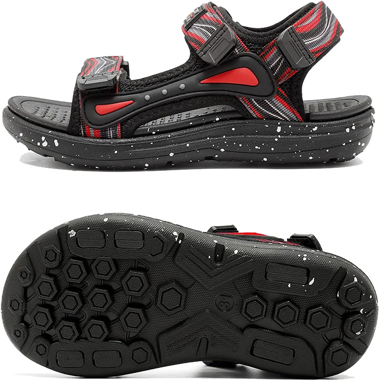 FLIOZY Kids Adjustable Straps Summer Sandals Boys Light-Weight Open Toe Sport Sandals Youth Outdoor Water Sandal