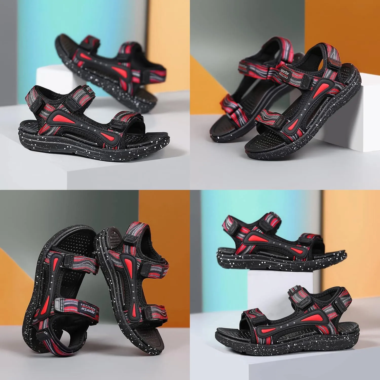 FLIOZY Kids Adjustable Straps Summer Sandals Boys Light-Weight Open Toe Sport Sandals Youth Outdoor Water Sandal