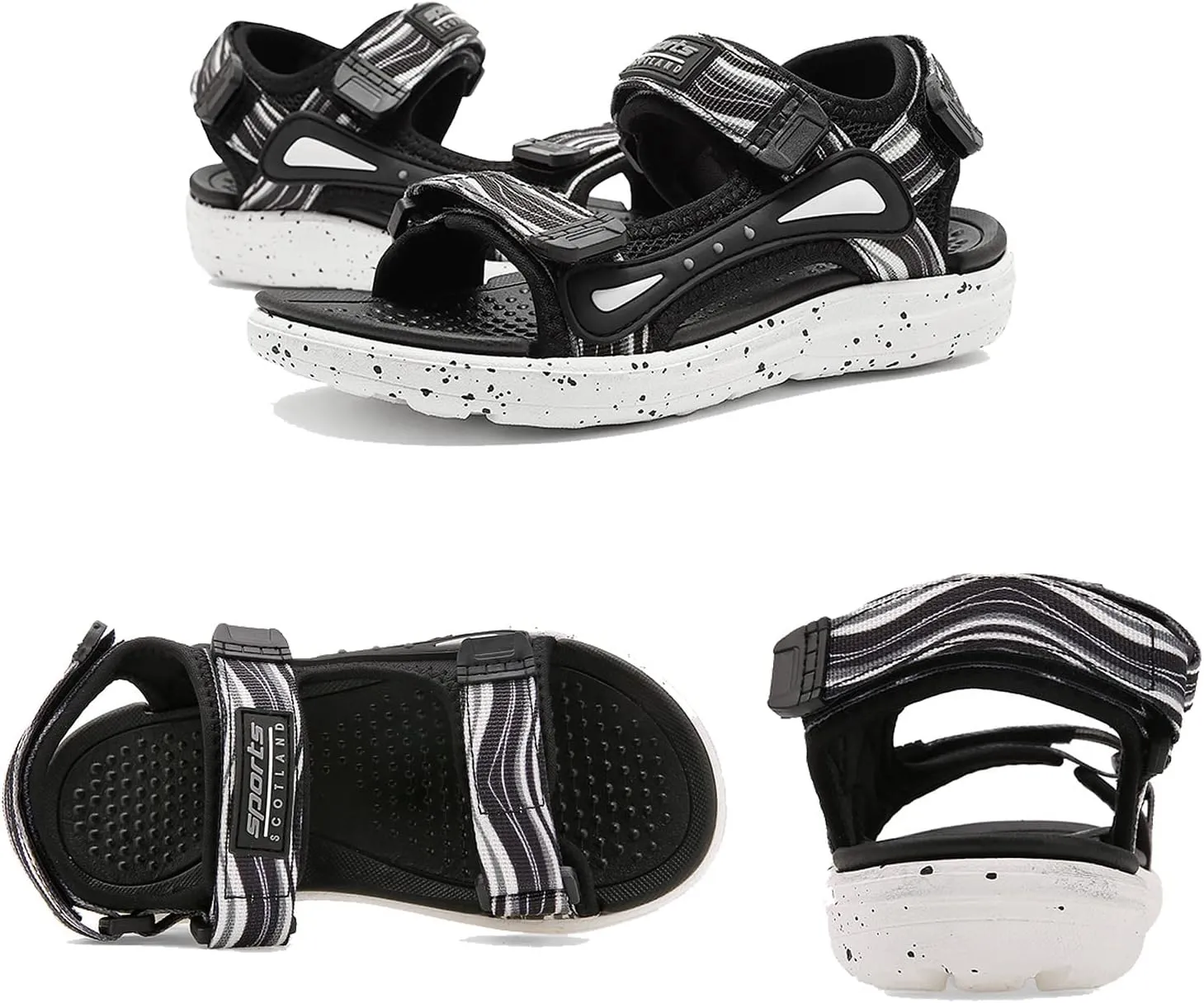 FLIOZY Kids Adjustable Straps Summer Sandals Boys Light-Weight Open Toe Sport Sandals Youth Outdoor Water Sandal