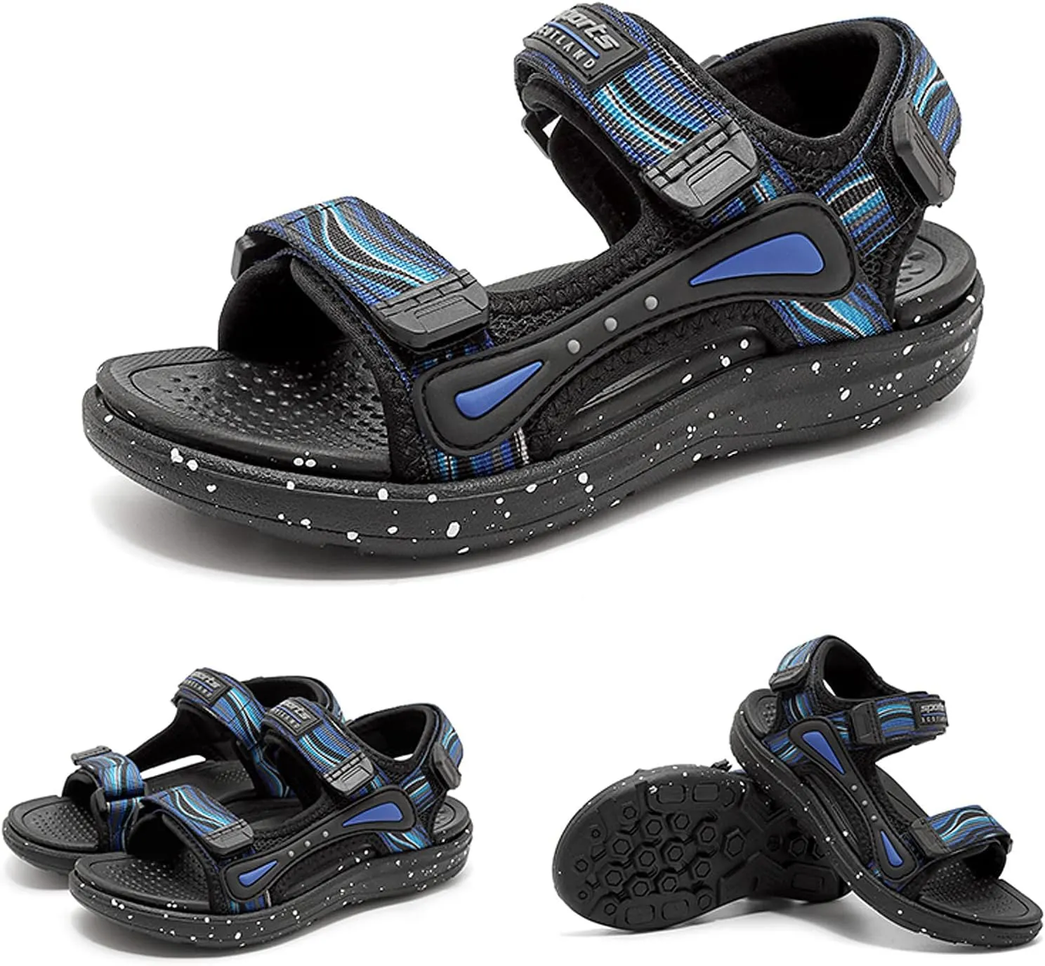 FLIOZY Kids Adjustable Straps Summer Sandals Boys Light-Weight Open Toe Sport Sandals Youth Outdoor Water Sandal