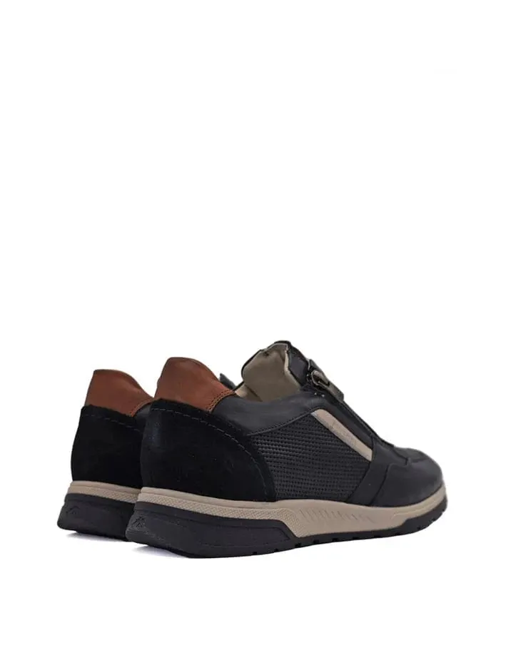 Fluchos Men's Louis Lace & Zip Sneakers- Habana Oceano