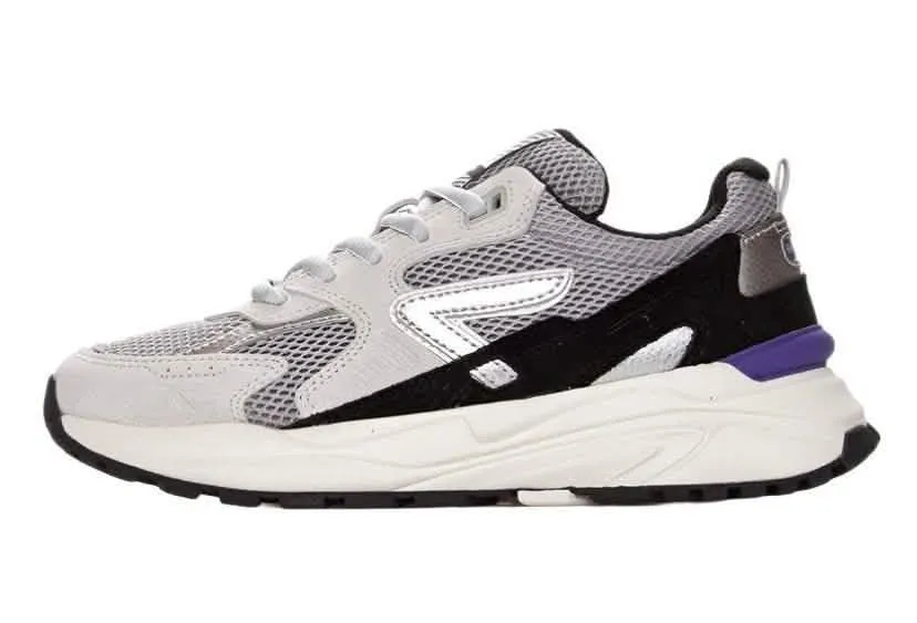 HUB Grid Dames Sneaker Grijs Zwart