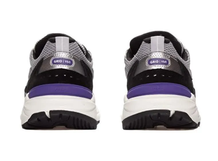 HUB Grid Dames Sneaker Grijs Zwart