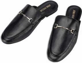 JENN ARDOR Mules for Women Flats Backless Loafers Shoes Slip On Slippers Pointed Toe Low Heel Work Slides Womens Mules Casual Shoes