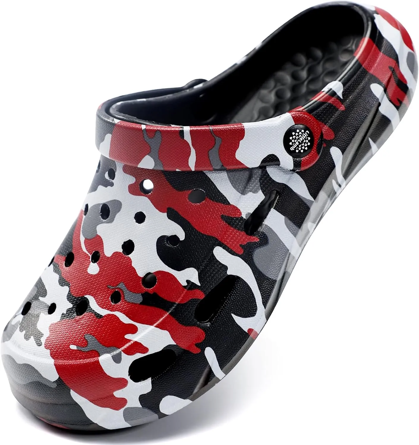 Kids Classic Camo Beach Clogs | Lightweight Water Sandals for Boys - Quick-Dry Non-Slip Light and Durable Little Kid/Big Kid