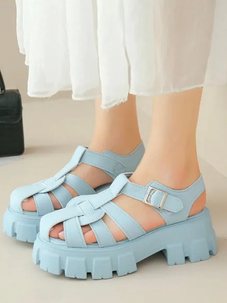 Light blue roman sandals