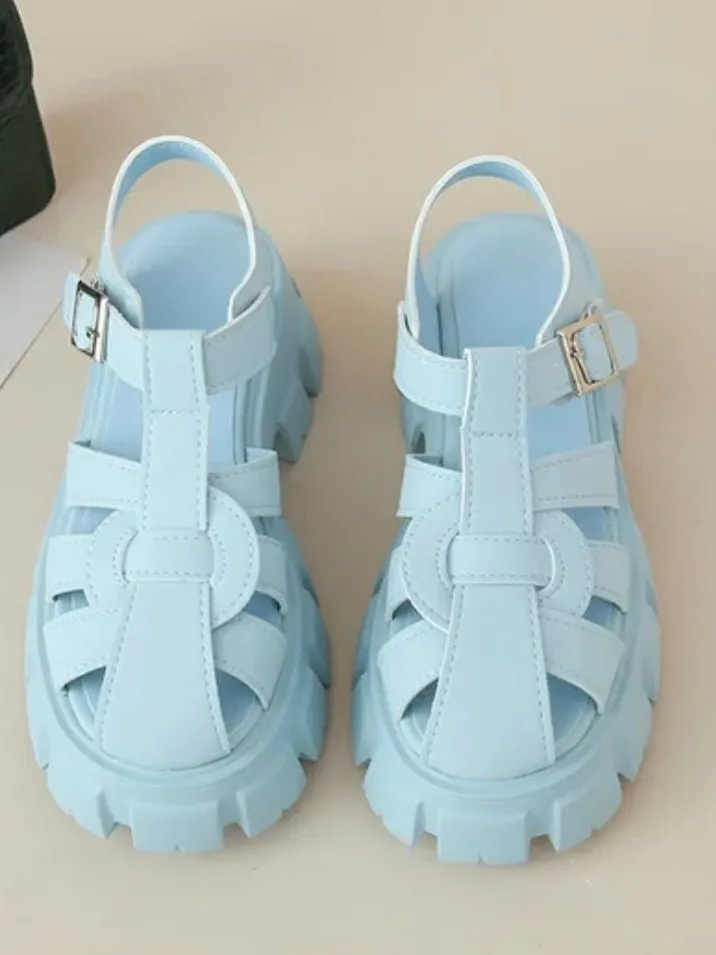 Light blue roman sandals