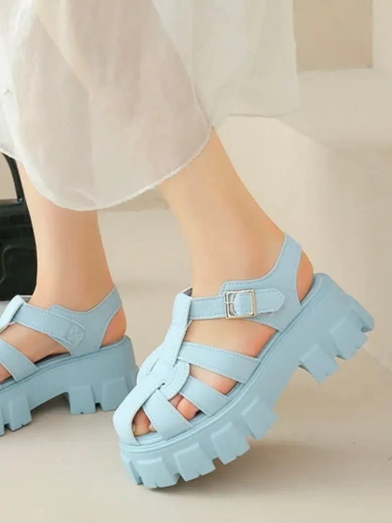 Light blue roman sandals