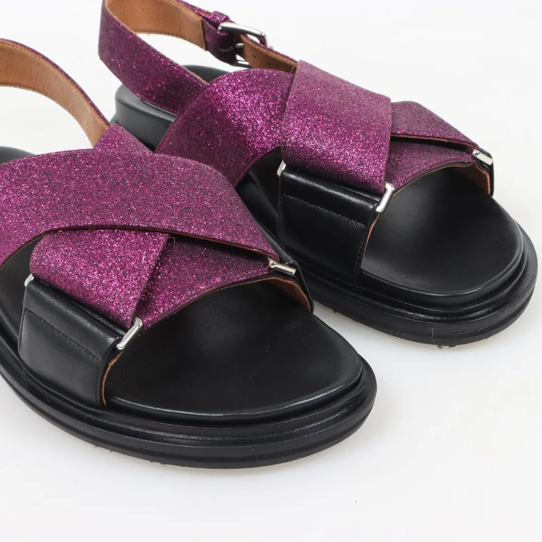Marni Glitter Fussbett Sandals Size 39.5