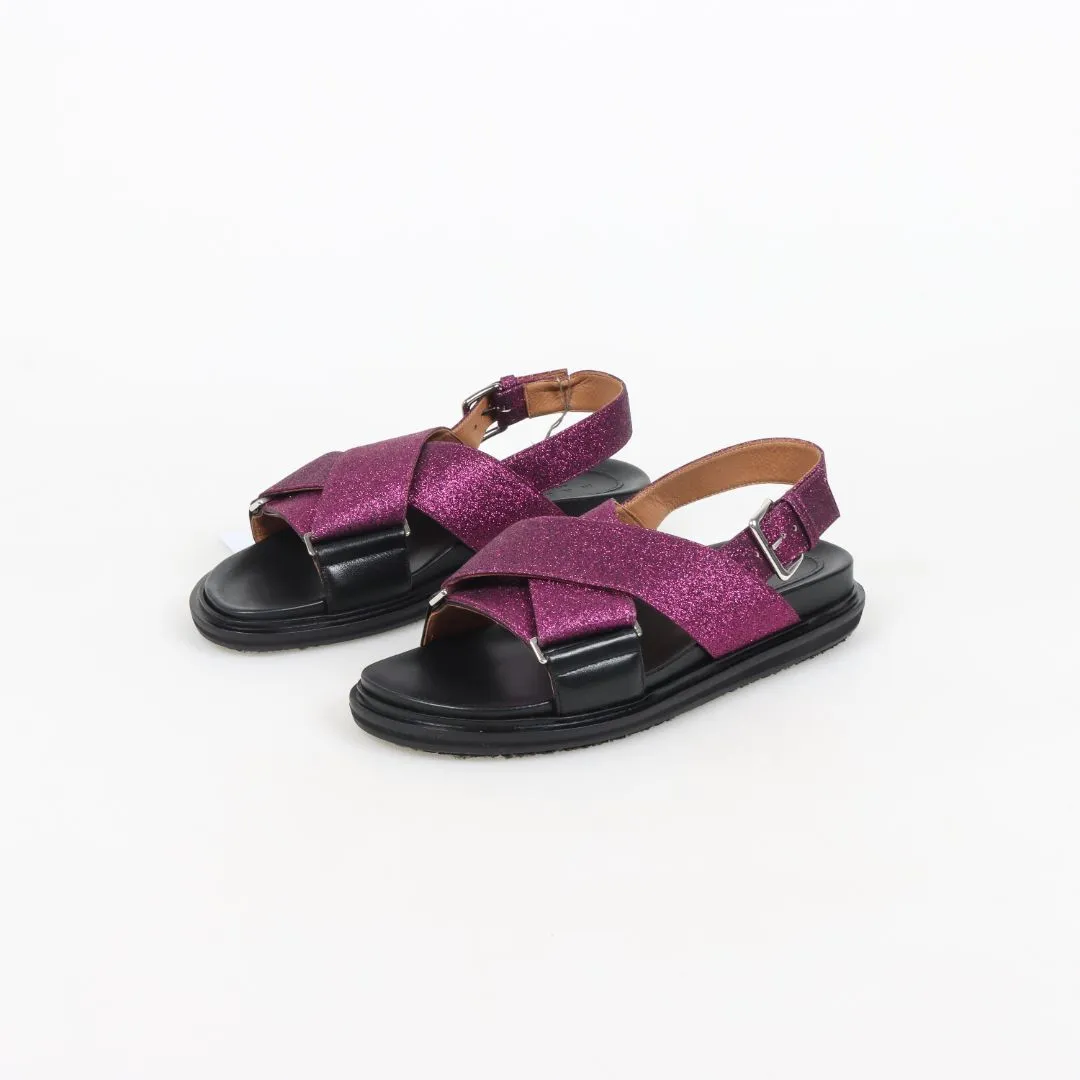 Marni Glitter Fussbett Sandals Size 39.5