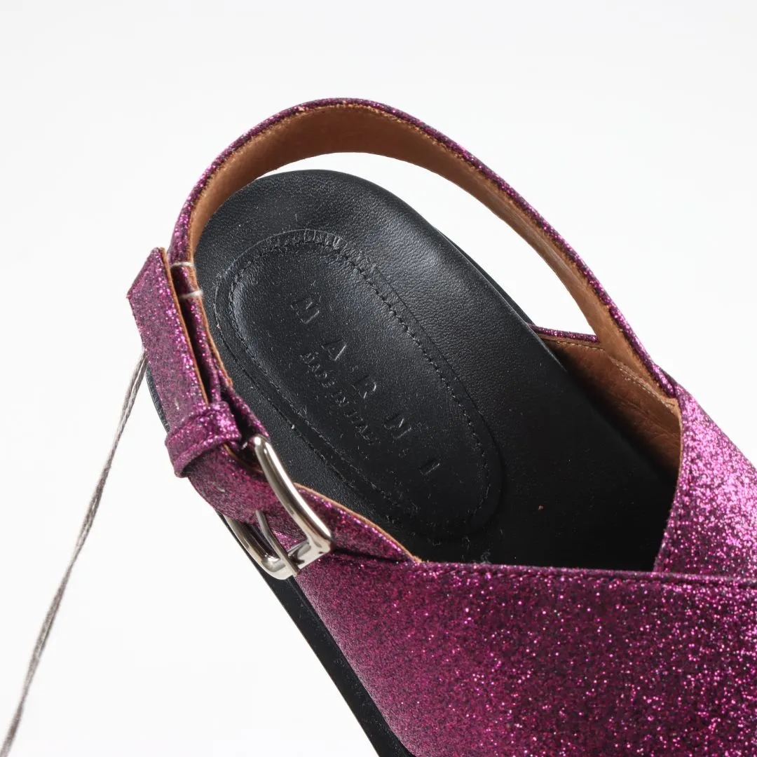 Marni Glitter Fussbett Sandals Size 39.5