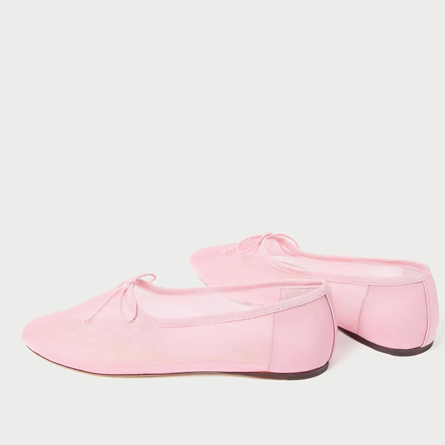Mesh Ballet Flats for Women Elegant Bows Round Head Design Comfortable and Breathable Shoes Perfect for Weddings