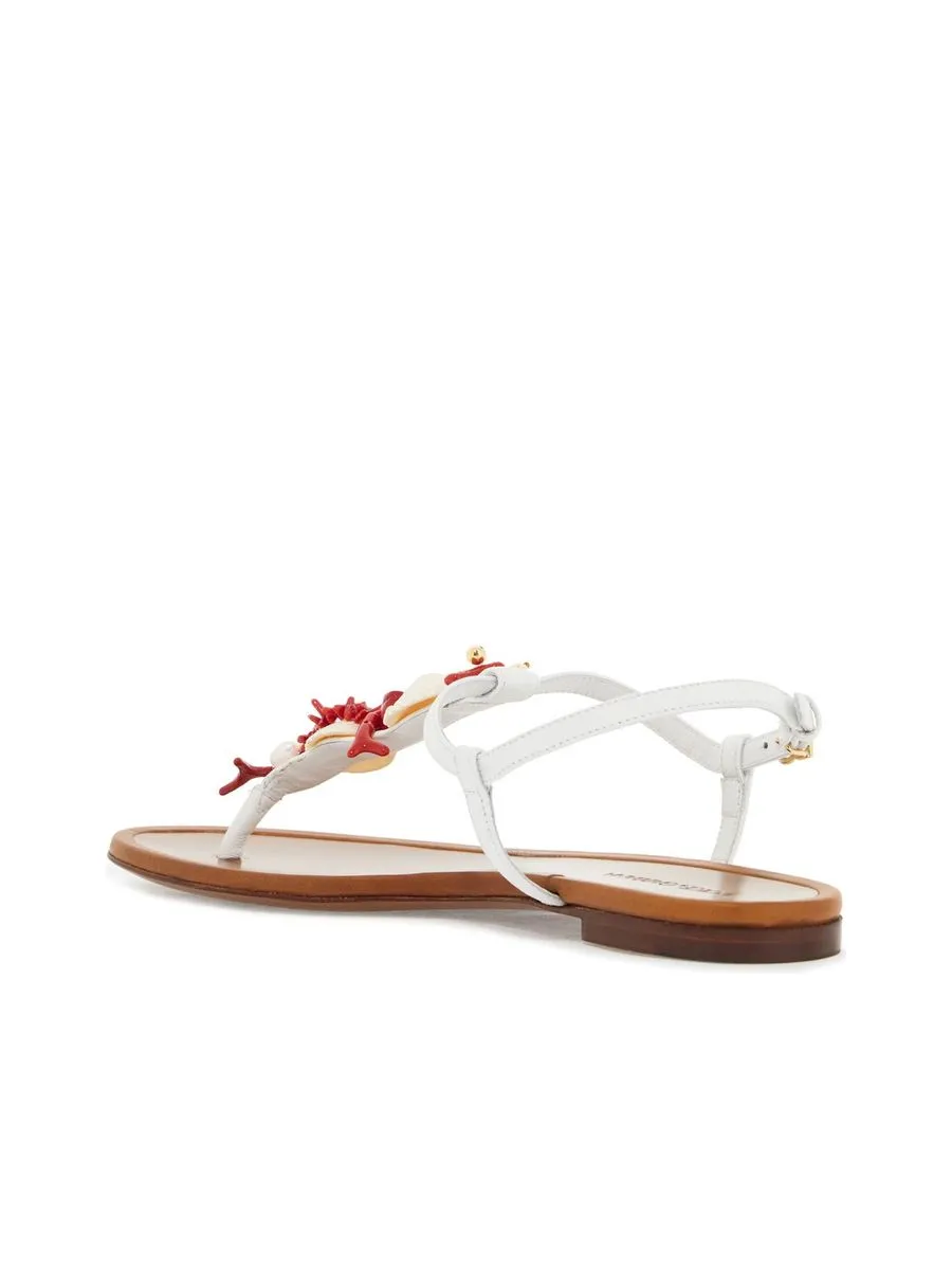 Nappa Flipflops With Embellishments