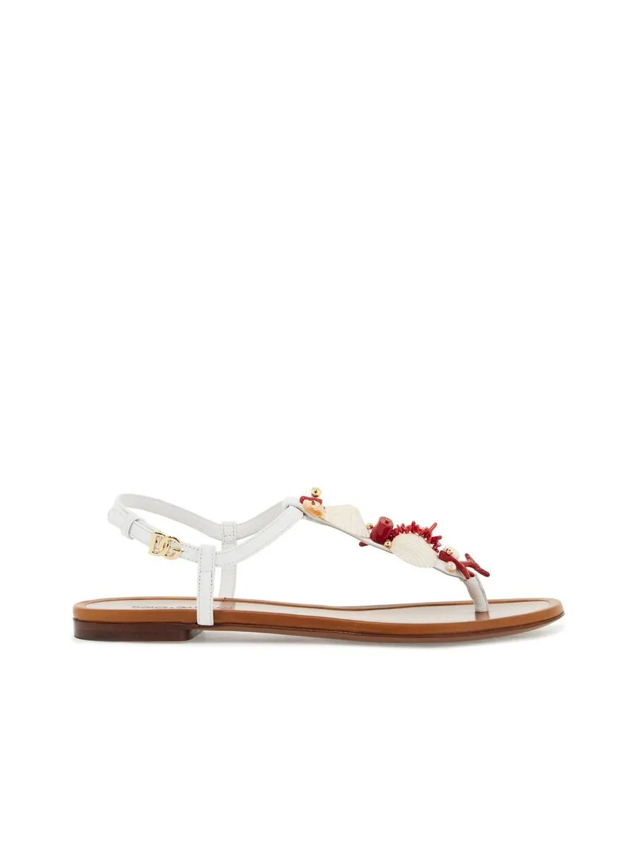 Nappa Flipflops With Embellishments