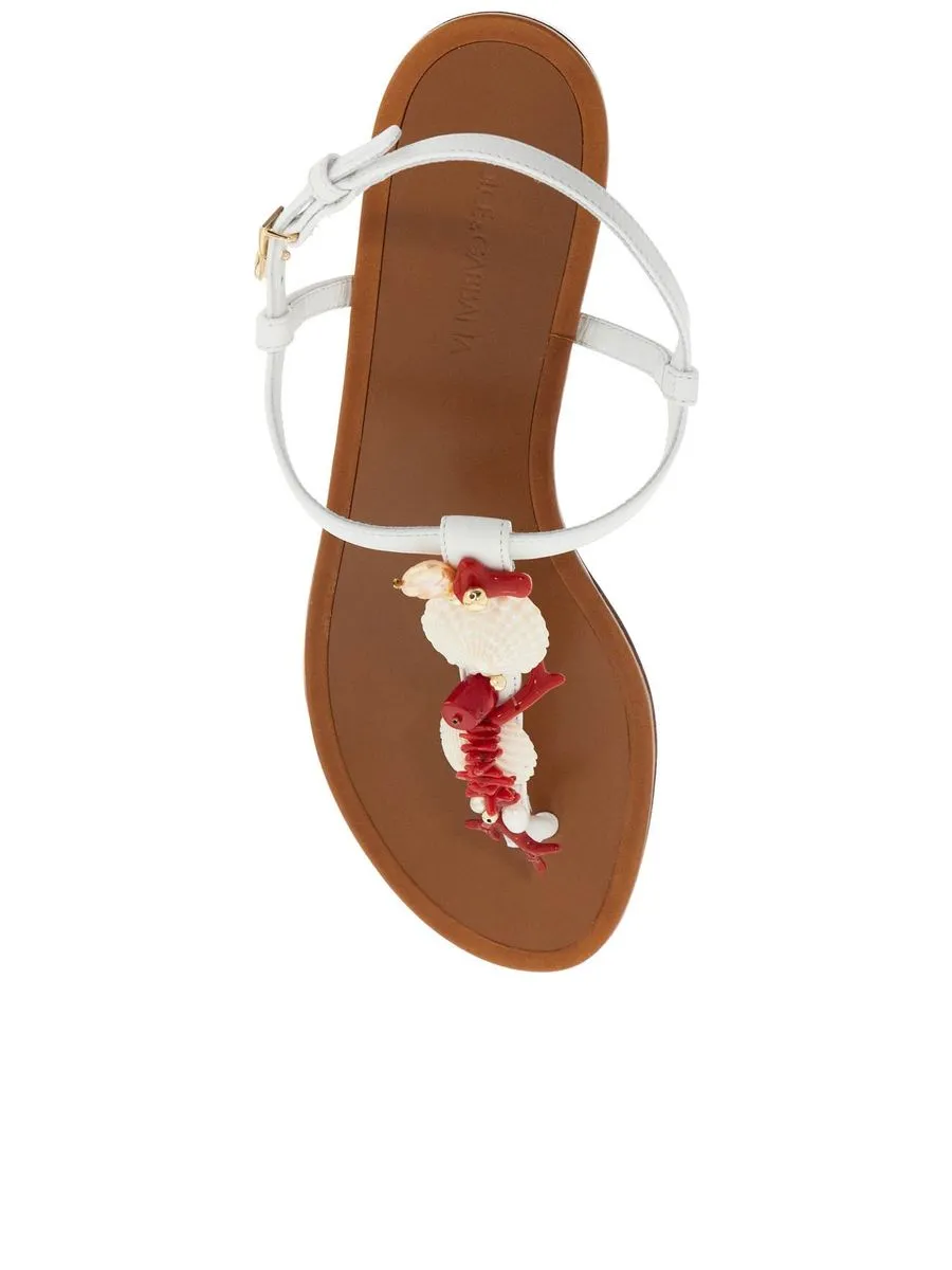 Nappa Flipflops With Embellishments