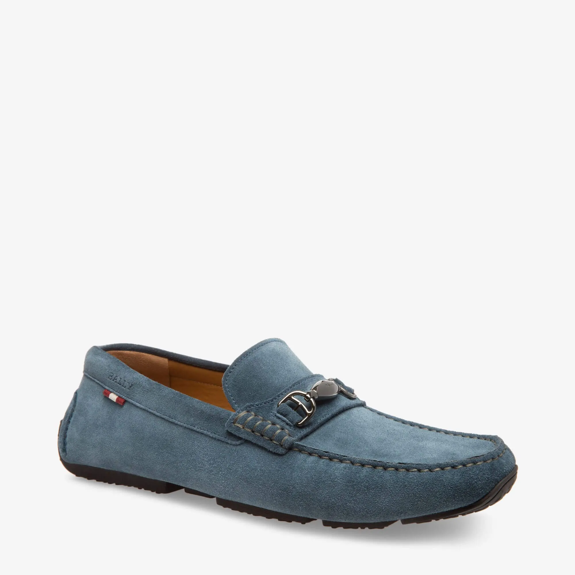 NEW Bally Pardue Men's 6217543 Blue Suede Loafers US 12 MSRP $395