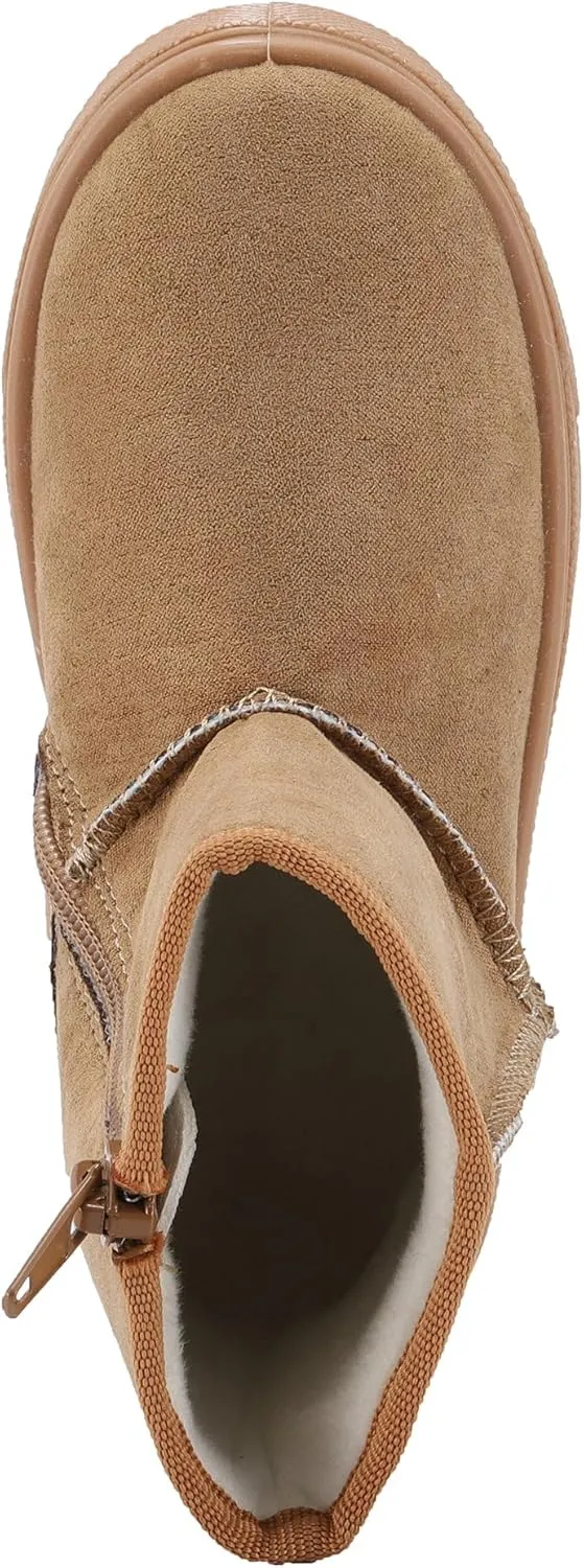 Oomphies Frost Kids' Cozy Boots with Faux Fur Lining and Side Zipper  Durable Microfiber Upper, Rubber Sole