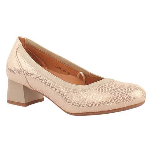 Redz Ladies Block Heels - DCD61102 - Gold