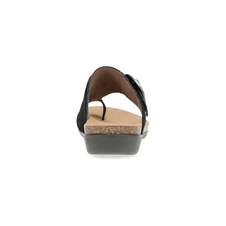 Rylee Stylish Buckled Slide Sandal in Black
