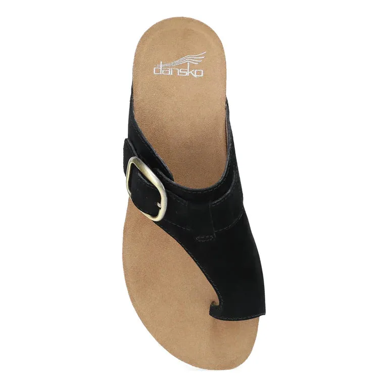 Rylee Stylish Buckled Slide Sandal in Black