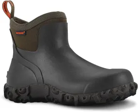 Showave Men's Ankle Rain Boots Waterproof Rubber Garden Boots Durable Slip on Rain Shoes for Outdoor Mud Yard Chore