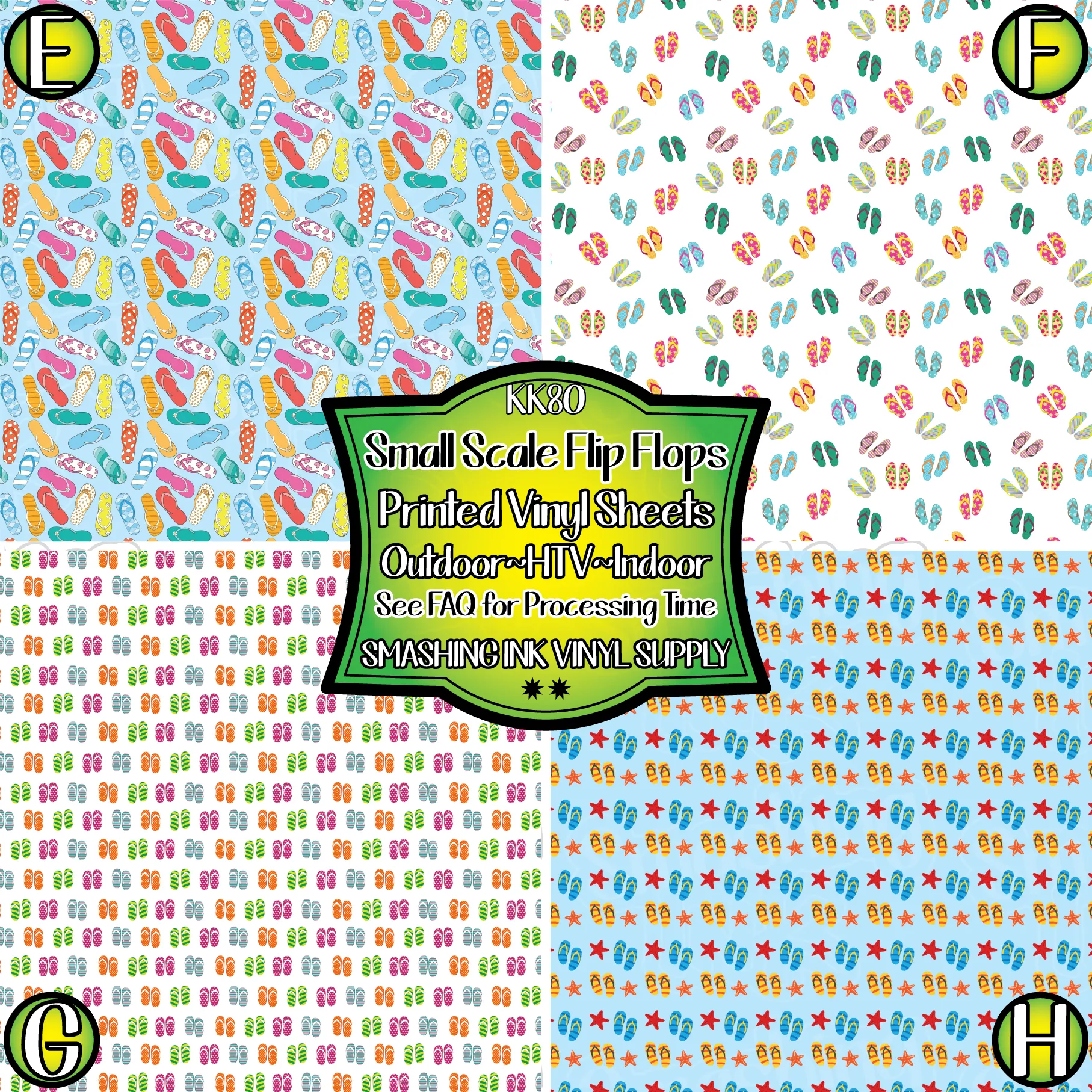 Small Scale Flipflops ★ Laser Safe Adhesive Film (TAT 3 BUS DAYS)