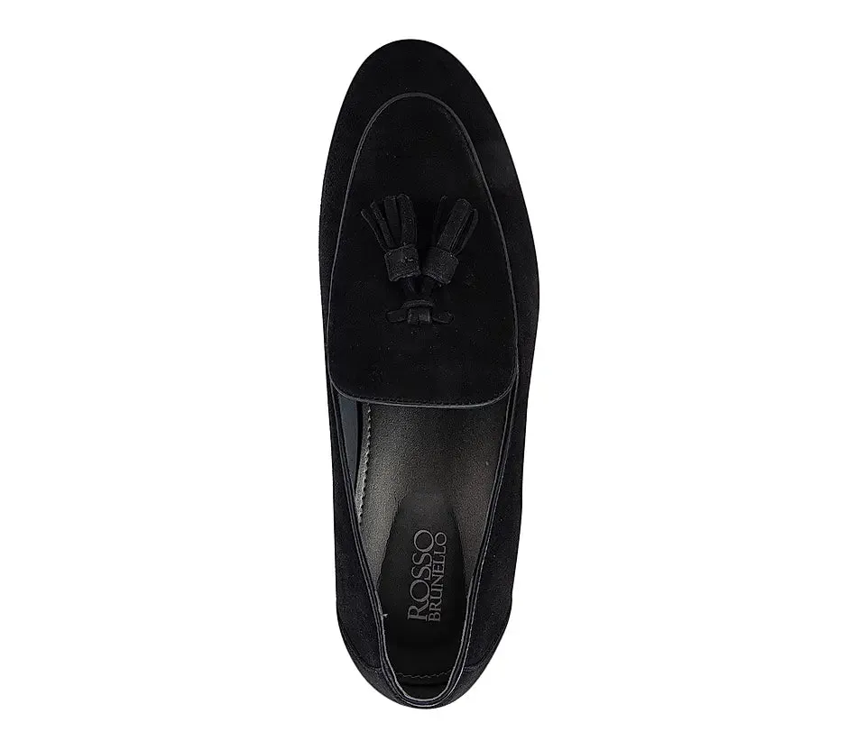 Suede Loafers With Tassels