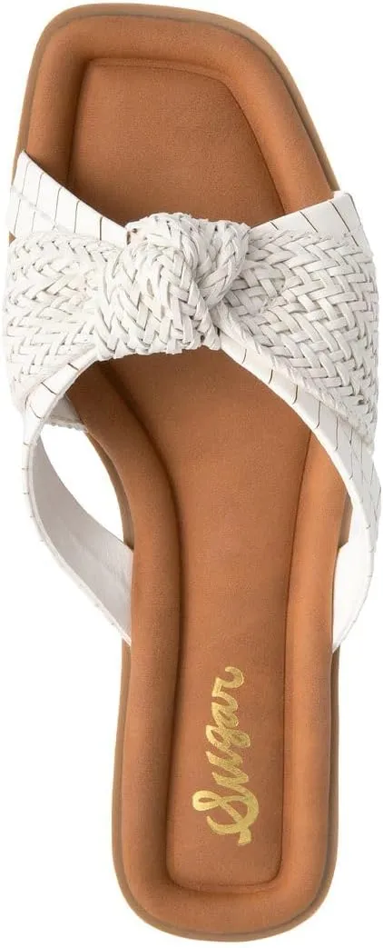 Sugar Women's Slide Sandals  Stylish Slip-On Flats for Casual, Dressy, Beach, or Pool Wear