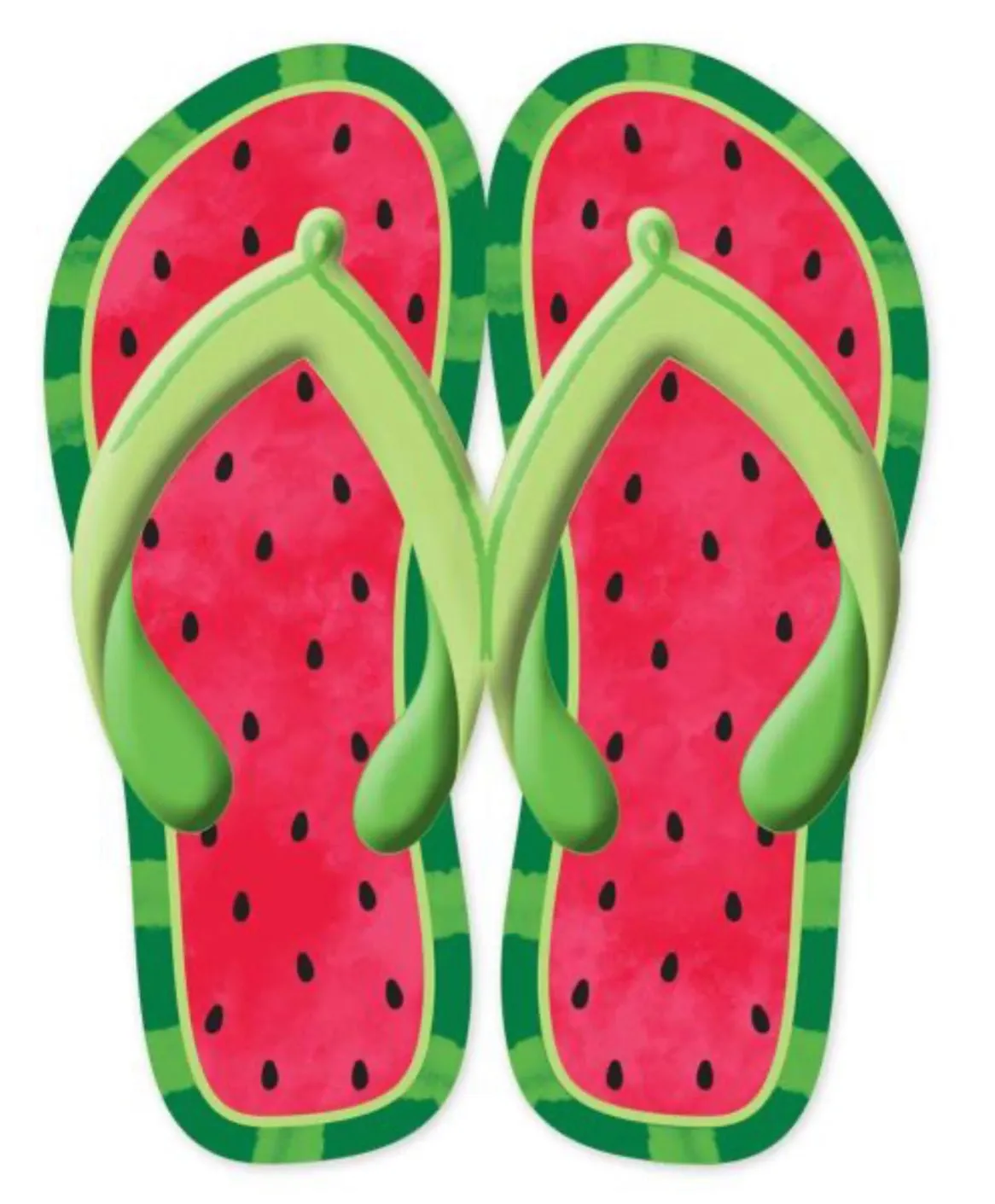 Watermelon flip flops, metal embossed sign
