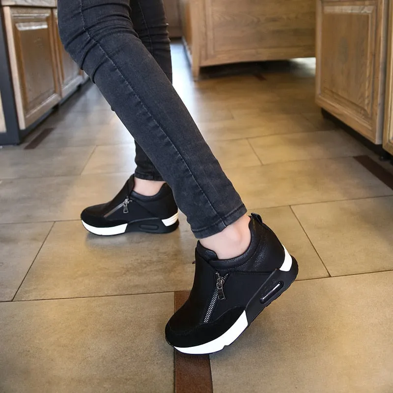 Women Casual Shoes Height Increasing Breathable Women Sneakers