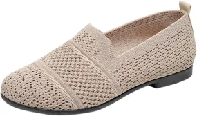Women's Low Heel Casual Shoes Soft Sole Slip On Loafers Comfortable Wide Width Orthopedic Sneakers Breathable Lightweight Work Shoes