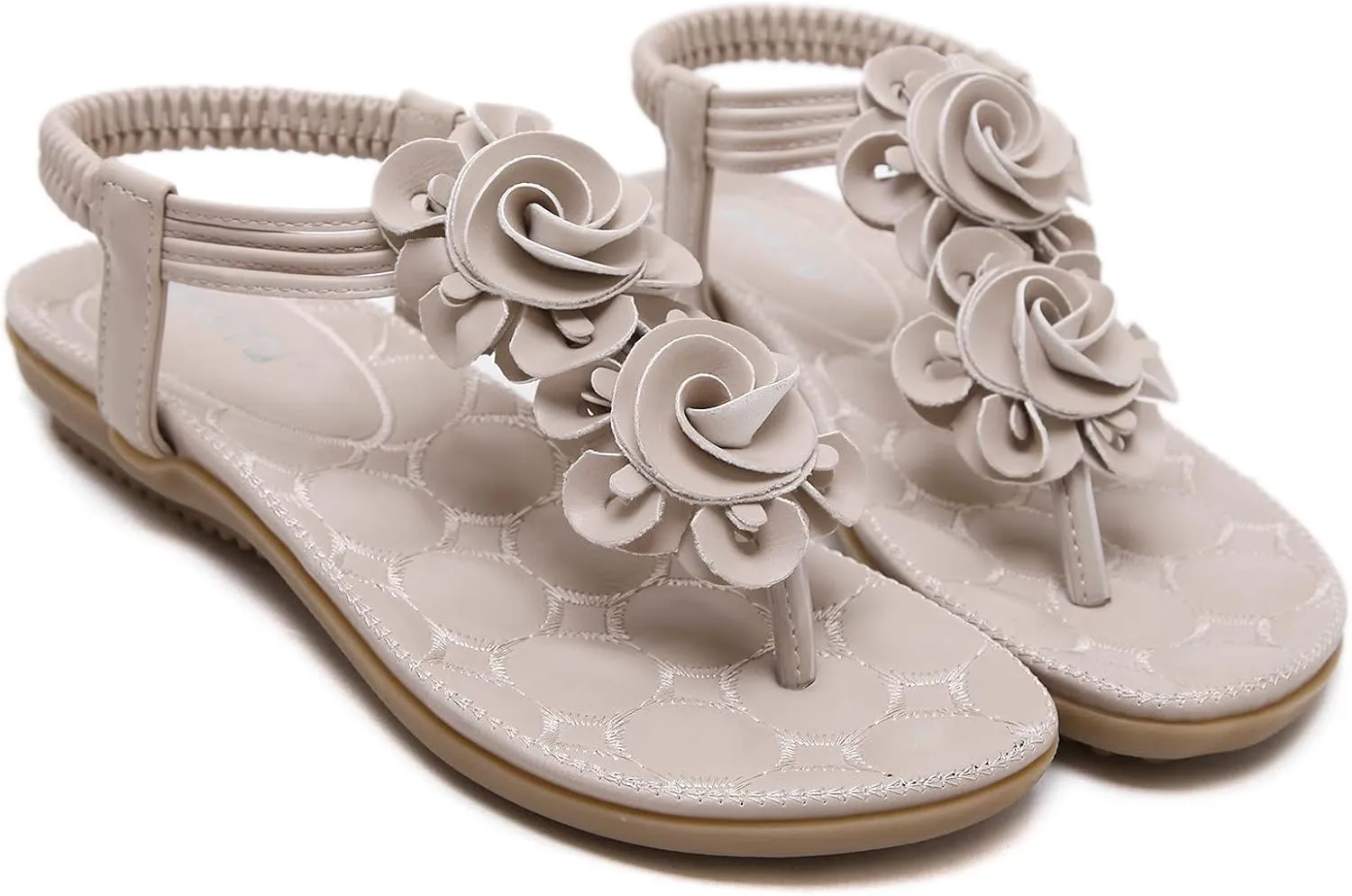 Womens Sandals Retro Slip on Peep Toe Flip Flop Comfortable Large Size Bohemia Summer Beach Flats Shoes