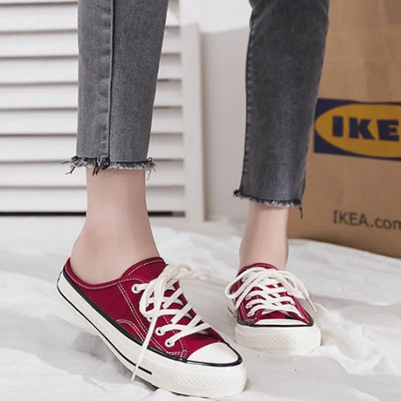 Women's Spring Casual Lace-Up Flat Sneakers